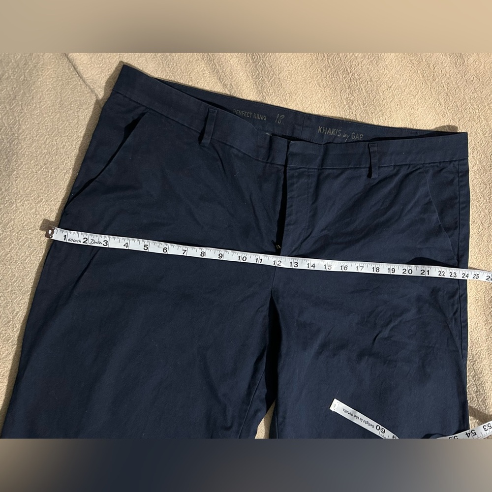GAP Khakis Dark Blue 18 Long NWOT - Picture 3 of 6